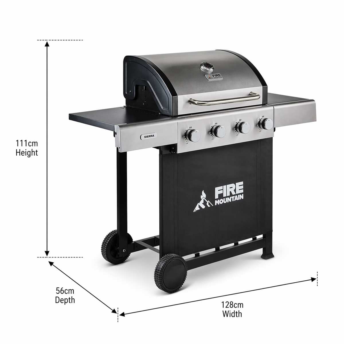 Fire Mountain Sierra 4 Burner Stainless Steel Gas BBQ