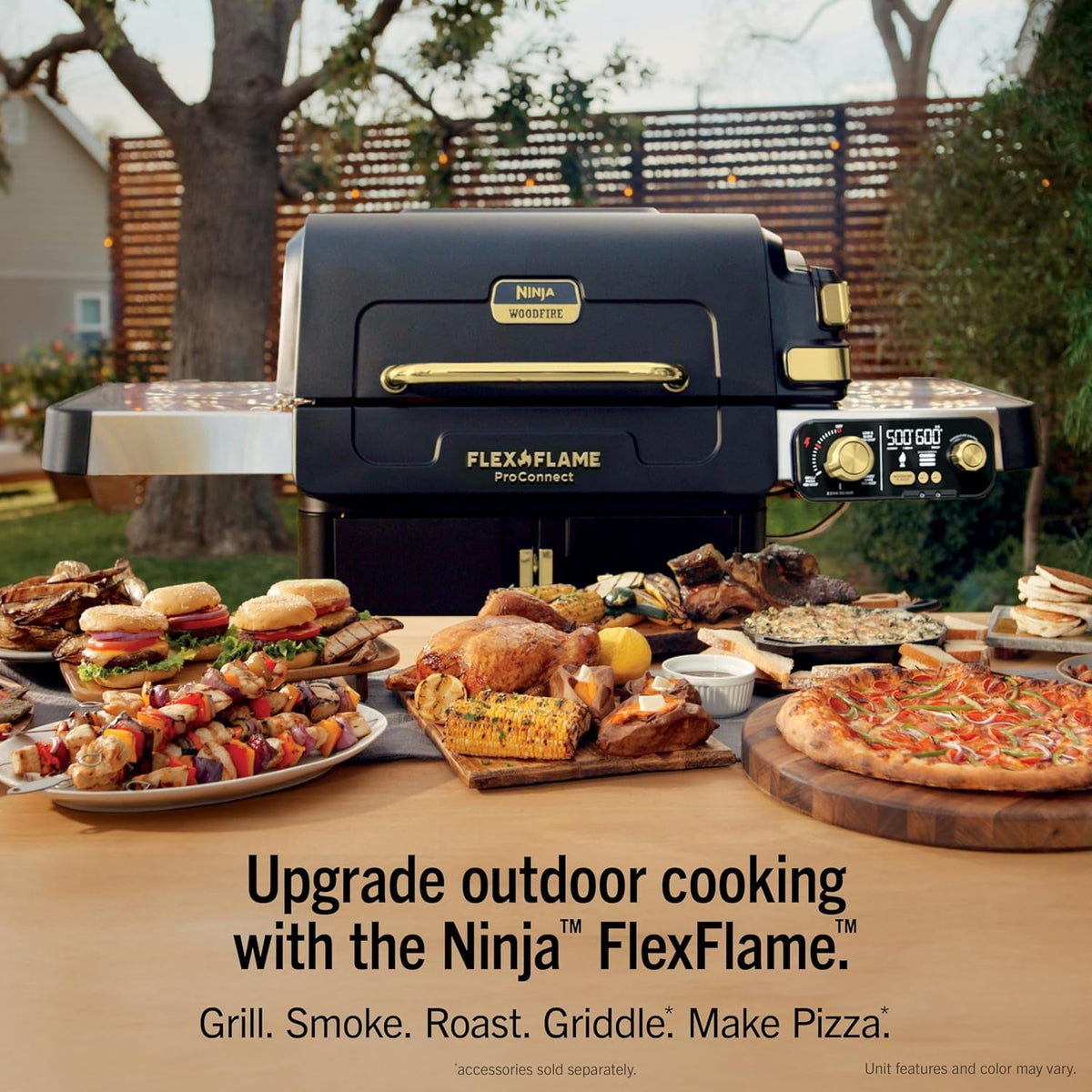Premium Grill & Smoker | 5-In-1 Smart Cooking System Electric & Propane App-Connected - Digital Roast, Griddle & Pizza Maker