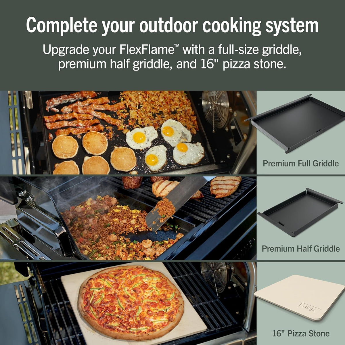 Premium Grill & Smoker | 5-In-1 Smart Cooking System Electric & Propane App-Connected - Digital Roast, Griddle & Pizza Maker