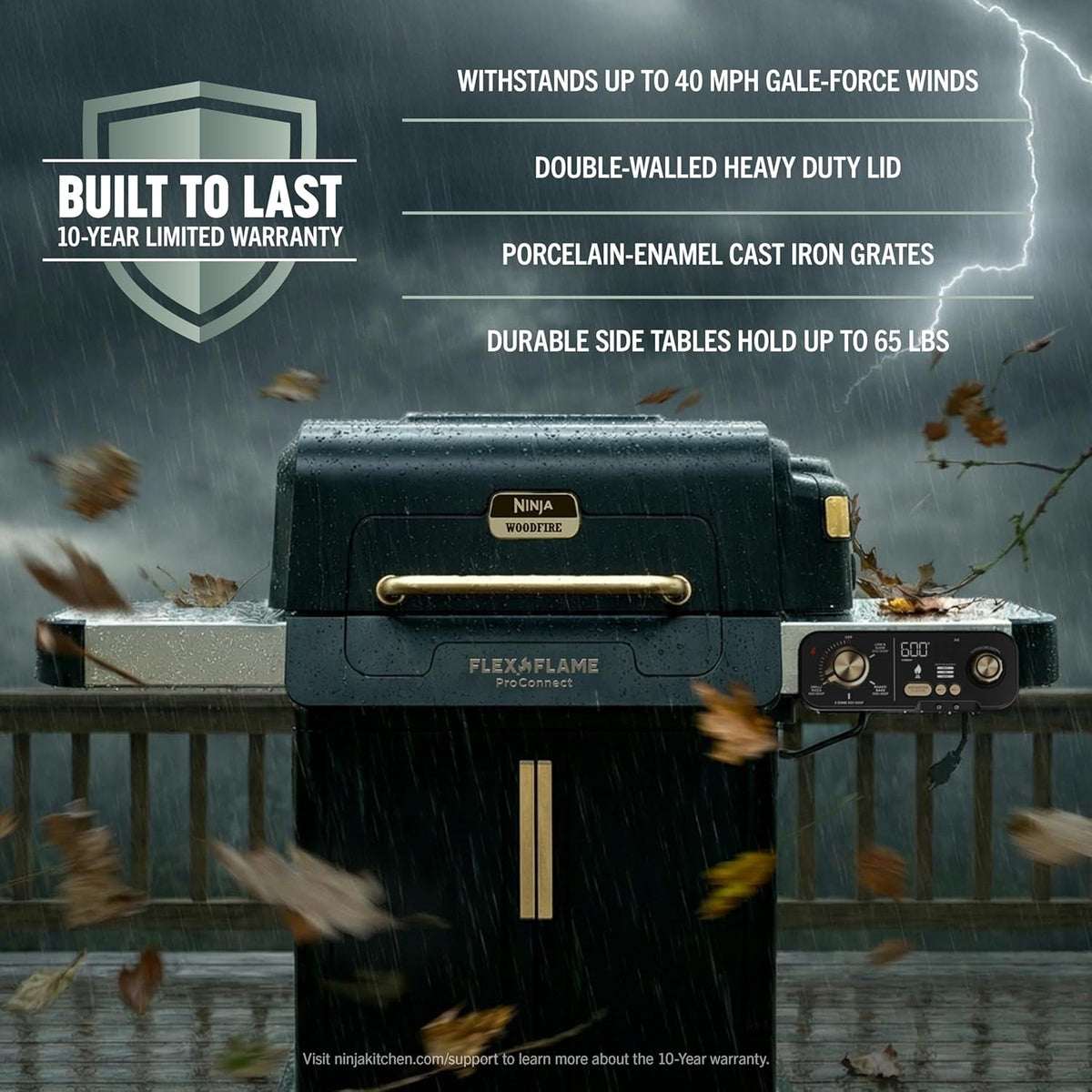 Premium Grill & Smoker | 5-In-1 Smart Cooking System Electric & Propane App-Connected - Digital Roast, Griddle & Pizza Maker