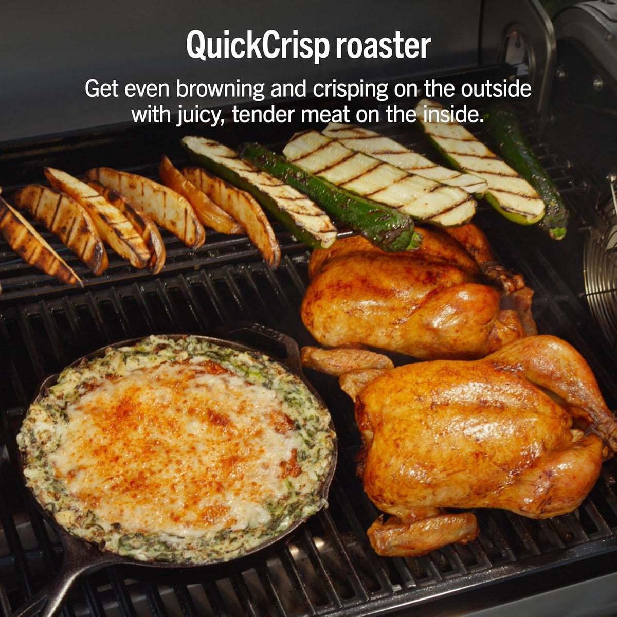 Premium Grill & Smoker | 5-In-1 Smart Cooking System Electric & Propane App-Connected - Digital Roast, Griddle & Pizza Maker