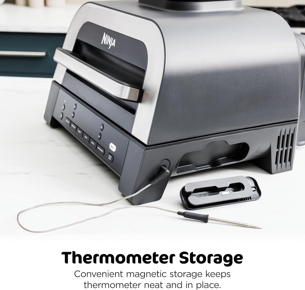 New Smart XL 6-in-1 Indoor Grill – Air Fry, Roast, Bake, Broil & Dehydrate with Smart Thermometer