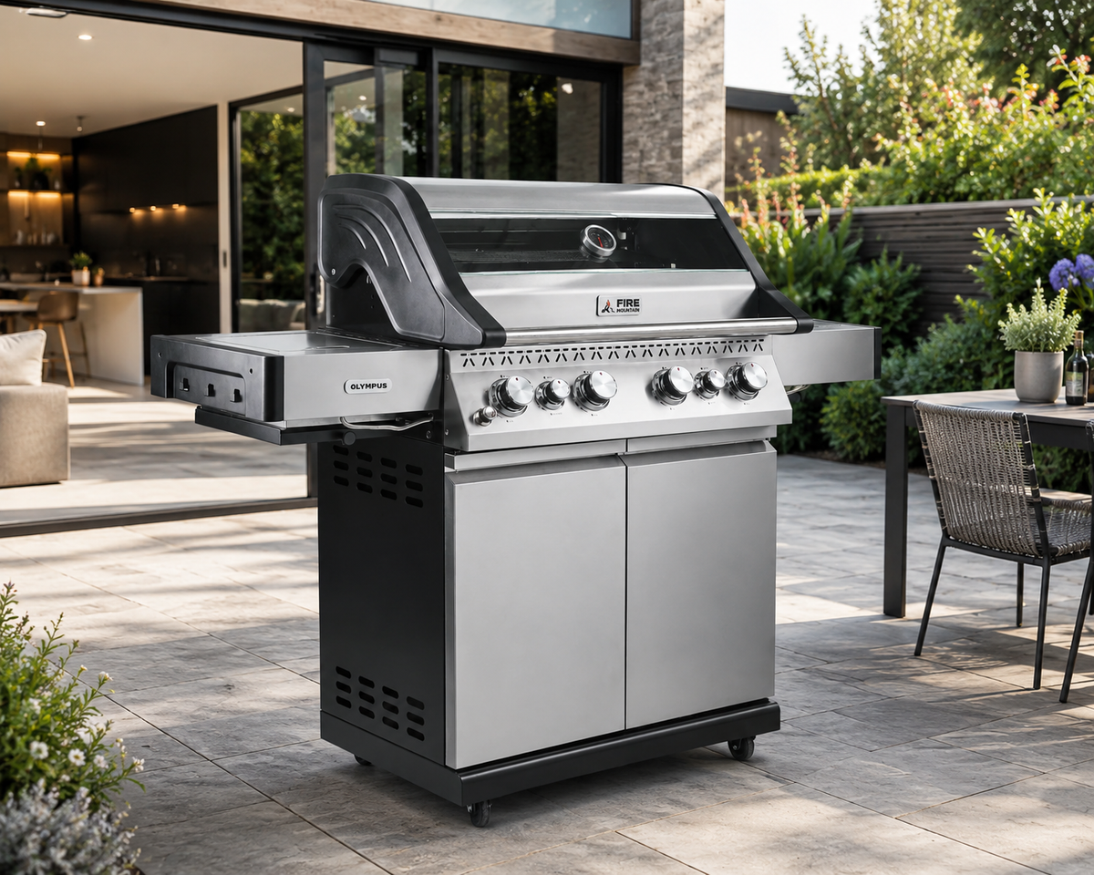 Fire Mountain Olympus Stainless Steel 6 Burner Gas BBQ (4+2)