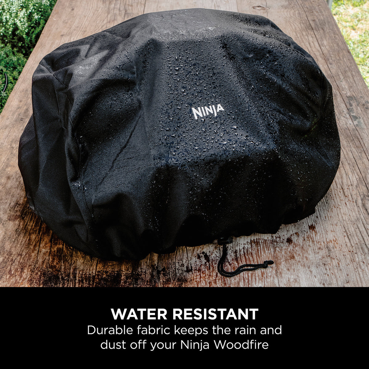 Ninja OG703UK Outdoor Woodfire Electric BBQ Grill & Smoker with Cover - Black