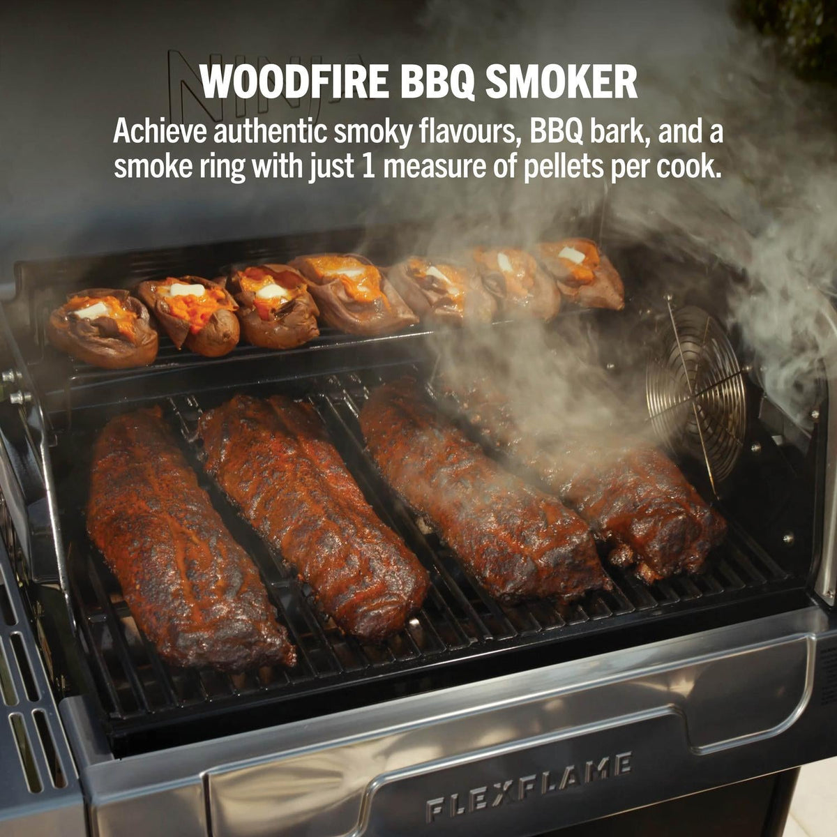 Ninja PG301UK FlexFlame Gas BBQ & Outdoor Cooking System - Black