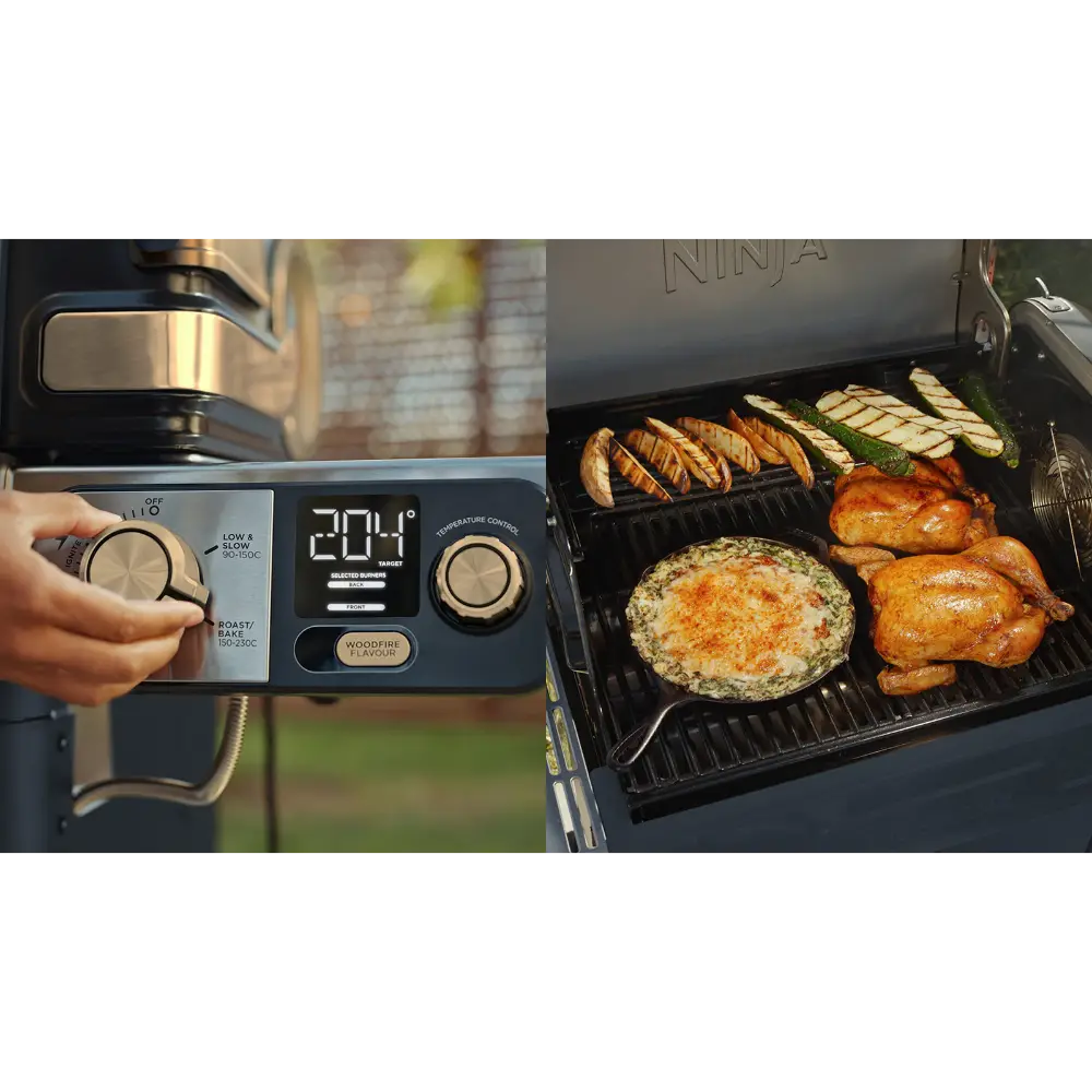 Ninja FlexFlame Gas BBQ and Outdoor Cooking System - Blue | PG301UKBL