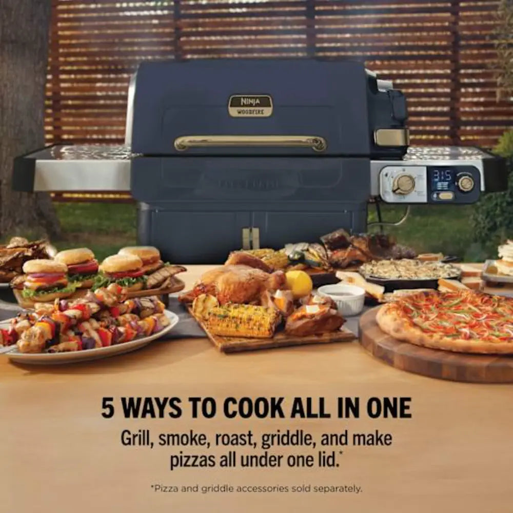 Ninja FlexFlame Gas BBQ and Outdoor Cooking System - Blue | PG301UKBL