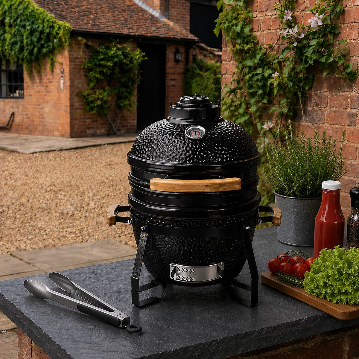 Fire Mountain Fuji 15'' Ceramic Kamado BBQ Grill