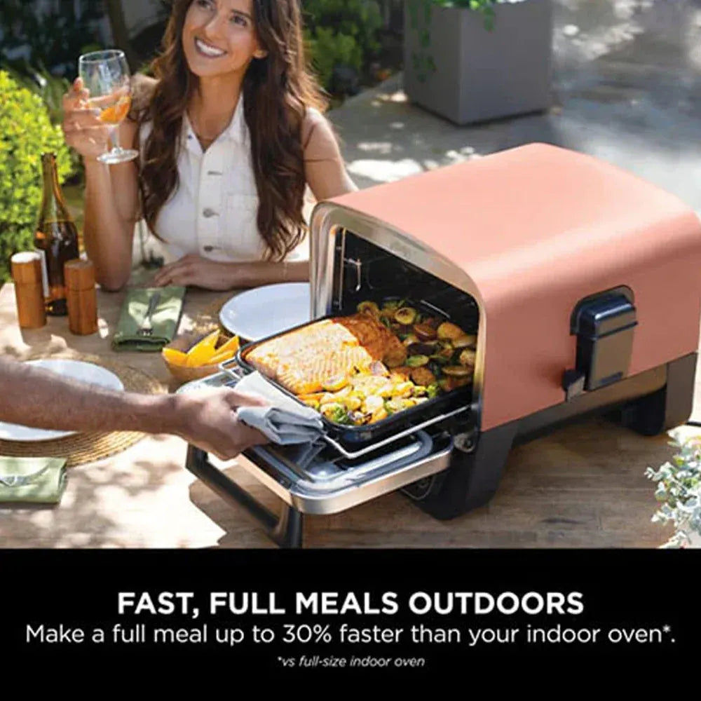 Ninja, Woodfire Electric Outdoor Oven, Artisan Pizza Maker and BBQ Smoker | OO101UK